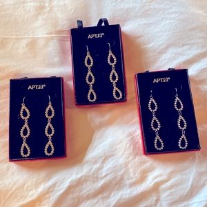 Three pair of gorgeous earrings.